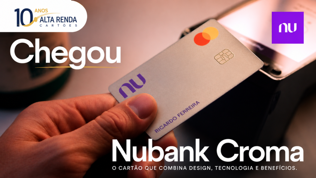 Conheça o Nubank Croma, o novo segmento premium do maior banco digital da América Latina. Com o conceito 'De repente, você percebe que tudo mudou', a campanha de lançamento acompanha histórias de clientes que evoluíram financeiramente e agora buscam benefícios à altura do novo momento. Não é só um cartão: é um pacote completo de vantagens para fazer o dinheiro trabalhar melhor.

O Croma oferece Caixinha Turbo com 120% do CDI e liquidez diária até R$ 10 mil, cartão Platinum com 0,8% de cashback (ou 1,4 ponto por dólar em programas como LATAM Pass, Azul e Smiles), 5% de cashback em 28 plataformas de assinatura, 80% de desconto na HBO Max, ChatGPT Go e plano NuCel com 10 GB grátis nos primeiros seis meses. Por R$ 39 mensais, isentos para quem gasta mais de R$ 4 mil no cartão ou mantém R$ 30 mil investidos, o Nubank Croma chega para recompensar quem cresceu com o banco e quer viver essa nova fase com vantagens reais.