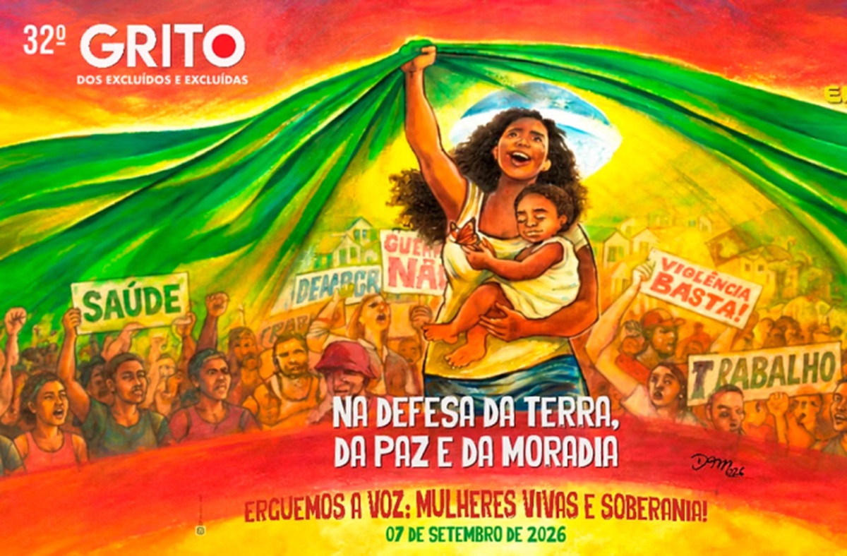 A 32ª edição do Grito dos Excluídos e Excluídas promete agitar o 7 de setembro em todo o país. Com o lema "Na defesa da Terra, da Paz e da Moradia, erguemos a voz: Mulheres Vivas e Soberania!", movimentos populares, sindicatos, pastorais e entidades vão às ruas para denunciar os conflitos no campo, o déficit de moradias e a especulação imobiliária.

A mobilização também levanta a bandeira do fim da escala 6x1 e da redução da jornada de trabalho sem redução salarial. Longe de um patriotismo passivo, o Grito convoca a população a lutar por uma cidadania ativa e por um Brasil onde a vida esteja, de fato, em primeiro lugar. Essa é a independência que o povo quer: com direitos, justiça social e soberania de verdade.