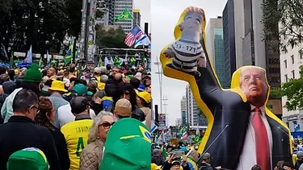 O 7 de Setembro bolsonarista na Avenida Paulista foi marcado por uma contradição explícita: em nome do patriotismo, manifestantes exibiram bandeiras dos Estados Unidos, bonecos gigantes de Trump e a estética MAGA ao lado de símbolos nacionais. O discurso de 'Brasil acima de tudo' apareceu com um asterisco — desde que Washington aprove.

Flávio Bolsonaro transformou a data cívica em comício eleitoral, atacou Lula e o STF e prometeu indicar cinco ministros para a Corte se eleito. Mesmo com público menor, o ato radicalizou o tom, evidenciando um projeto que aposta no confronto institucional e na dependência simbólica da extrema direita internacional.