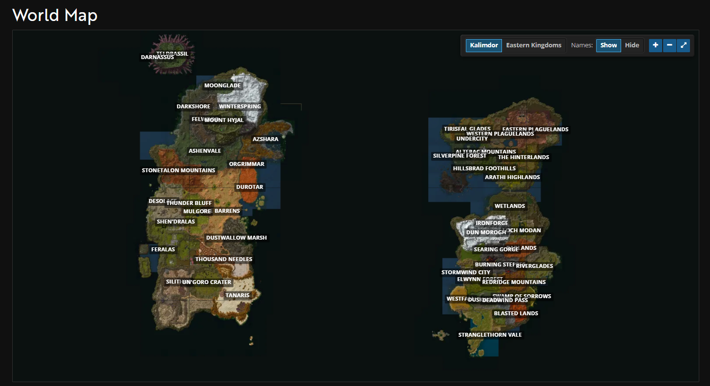 A Wowhead acaba de disponibilizar uma nova ferramenta de mapa mundial para World of Warcraft: Forever, oferecendo aos jogadores um jeito mais rápido de explorar o mundo do jogo e encontrar pontos importantes. A ferramenta promete acesso instantâneo a mapas e locais de interesse, deixando a navegação muito mais fluida.

Se você está caçando missões, planejando uma rota ou apenas curioso para conhecer cada canto de Azeroth, esse novo recurso foi feito para você. Acesse e veja o que a Wowhead preparou para a comunidade.
