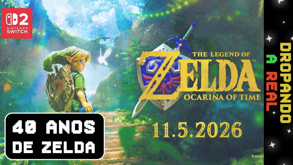 No Nintendo Direct especial de 40 anos da franquia The Legend of Zelda, a Nintendo apresentou o primeiro trailer de The Legend of Zelda: Ocarina of Time Remake. A clássica aventura de Link ganha cara nova e mostra locais icônicos como Kokiri Forest, a Grande Árvore Deku, Hyrule Field e a cidade do Castelo de Hyrule.

Quem voltar a Hyrule vai encontrar mecânicas atualizadas de ocarina, que captam sons feitos pelo jogador, e um sistema de dia e noite em Castle Town. O remake chega em 5 de novembro de 2026. Perfeito para veteranos sentirem nostalgia e para uma nova geração descobrir um dos jogos mais celebrados da história.