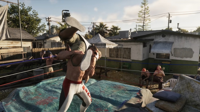 Grand Theft Auto 6 acabou de mostrar um vislumbre da glória caótica que é a luta de quintal, e os fãs já estão implorando por mais. O Deep Dive da Rockstar exibiu um ringue improvisado, cantos encardidos e uma plateia pronta para enlouquecer. Essa pode ser a atividade paralela que transforma a subcultura mais selvagem da Flórida em um destaque absoluto do gameplay.

O combate corpo a corpo nos jogos da Rockstar sempre foi inconsistente, mas The Warriors provou que, quando o estúdio se dedica à pancadaria, o resultado é sensacional. Com GTA 6 ambientado em um estado obcecado por wrestling, transformar essa ideia em um circuito completo com ringue, golpes característicos e talvez até um cinturão seria um sonho para os jogadores. Criatividade que coloca o jogador em primeiro lugar merece estar no centro das atenções, não escondida em uma cutscene.
