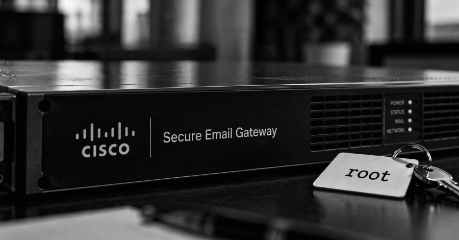 A Cisco confirmou que uma vulnerabilidade de severidade máxima no Secure Email Gateway está sob ataque ativo. Registrada como CVE-2026-76461, a falha tem nota 9.8 de 10 e permite que um atacante remoto não autenticado insira instruções SQL maliciosas dentro de um email manipulado, escale pelo sistema e execute comandos com privilégios de root no sistema operacional subjacente. Todas as instalações físicas e virtuais estão expostas, independentemente da configuração.

Não existe solução alternativa. Administradores precisam atualizar imediatamente para o AsyncOS 15.5.5-0141, 16.0.4-302 ou 16.5.0-780, e a agência de cibersegurança dos Estados Unidos deu prazo até 17 de setembro de 2026 para que órgãos federais fechem a brecha por meio do catálogo de vulnerabilidades exploradas. Como o acesso root permite que invasores apaguem rastros, a recomendação é investigar fora do próprio equipamento, cruzando logs de firewall e de rede em busca de envios inesperados para endereços IP desconhecidos.

O alerta chega na mesma semana em que pesquisadores revelaram ondas gigantescas de ataques de credenciais contra dispositivos Fortinet VPN expostos na internet, com dezenas de milhões de falhas de autenticação em ambientes corporativos. Gateways de email e concentradores de VPN são a porta de entrada da rede corporativa, e os atacantes sabem disso. Se sua equipe depende de acesso remoto e fluxo de email na nuvem, este é o momento de reforçar credenciais, exigir autenticação multifator e blindar o túnel por onde seu tráfego passa.