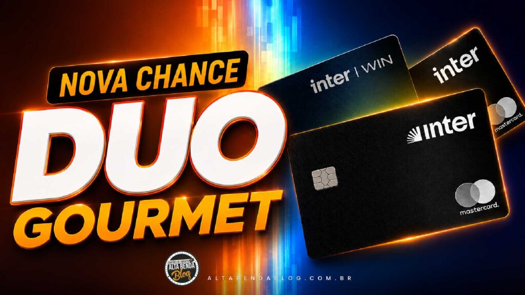 A contagem regressiva começou! A oferta por tempo limitado do Inter combina o Duo Gourmet com upgrade automático para a categoria Inter Prime, destravando 2 por 1 em milhares de restaurantes e acesso a salas VIP em aeroportos — tudo por menos de R$ 40 por mês.

Ao assinar o plano anual do Duo Gourmet com o cupom NIVER13, você garante 6 meses grátis, acesso ilimitado às salas VIP do Inter em Guarulhos, Curitiba, Belo Horizonte e Fortaleza, além de 6 acessos por ano ao Priority Pass. A oferta vale até 31 de agosto — depois disso, o prazo fecha.

Vale cada centavo para quem quer economizar em restaurantes e viajar com muito mais conforto.