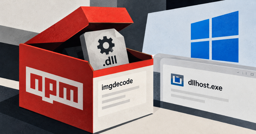 Um pacote npm malicioso chamado imgdecode está escondendo um carregador de shellcode dentro de um addon nativo compilado para Windows, transformando uma simples chamada require em uma via de entrega de payloads remotos. Pesquisadores ligam o pacote à campanha de cadeia de suprimentos MALFEX, que publica código malicioso no npm desde 2023.

O carregador baixa shellcode criptografado do GitHub, descriptografa o conteúdo e injeta o resultado em um novo processo dllhost.exe. O operador vem substituindo pacotes removidos em poucos dias, publicando runhelper, imgbundle e imgdecode conforme as remoções aconteciam. O pacote teve centenas de downloads e seguia disponível no momento da reportagem.

O caso é um alerta direto sobre addons nativos e cadeias de dependências. Desenvolvedores devem auditar pacotes, revisar lockfiles, monitorar módulos nativos inesperados e tratar o comportamento em tempo de instalação e execução como parte da superfície de ataque.
