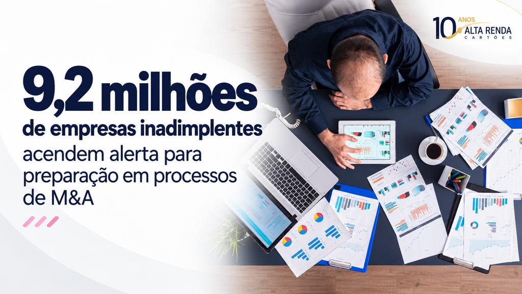 O Brasil bateu um novo recorde histórico: 9,2 milhões de empresas estavam inadimplentes em julho de 2026, somando R$ 238,6 bilhões em dívidas atrasadas, segundo a Serasa Experian. Desse total, 8,7 milhões eram micro e pequenas empresas, que concentravam R$ 206 bilhões do volume, mostrando que a pressão financeira atinge com força a base da economia.

O momento é decisivo. O mercado brasileiro de M&A movimentou R$ 195 bilhões em 610 transações no primeiro semestre de 2026, com queda de 35% no número de operações e alta de 22,3% no valor transacionado, segundo a KPMG. Mais de 85% do valor ficou concentrado em negócios acima de R$ 1 bilhão, em um cenário de compradores cada vez mais seletivos, atentos a liquidez, endividamento e previsibilidade de caixa.

Para quem quer vender a empresa, o recado é direto: a inadimplência sozinha não inviabiliza uma negociação, mas passivos escondidos, dívidas com fornecedores e necessidade de capital de giro derrubam o valuation. Organizar a saúde financeira antes de entrar em um processo de venda deixou de ser diferencial e virou condição para sentar à mesa.