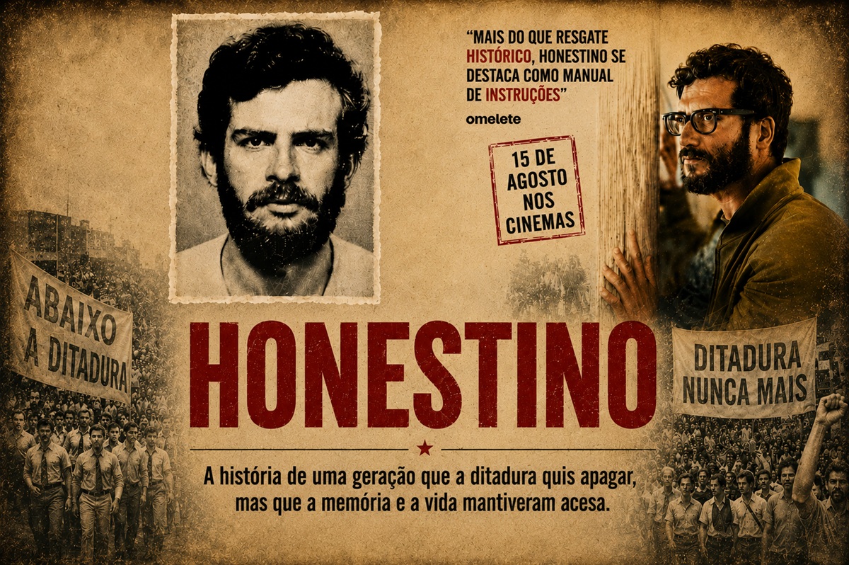 O novo filme Honestino devolve o rosto, a voz e a humanidade de Honestino Guimarães, o líder estudantil brasileiro sequestrado, torturado e assassinado pelo Estado durante a ditadura militar. O corpo dele nunca foi encontrado. Por meio de cartas, poemas, arquivos e depoimentos, o longa transforma a memória em uma acusação direta ao autoritarismo.

Em um momento de avanço da extrema direita, o filme chega como um alerta: as mesmas forças que homenagearam torturadores e zombaram das famílias dos desaparecidos voltam a ameaçar a democracia. 'Ditadura nunca mais' não é só um grito do passado, é uma convocação para as eleições de 2026.