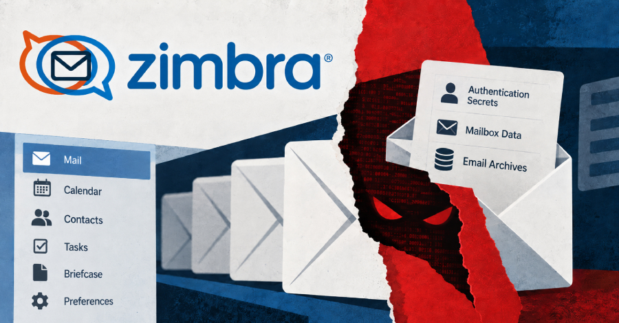 Uma vulnerabilidade crítica no Zimbra Collaboration Suite (CVE-2026-73570) está sendo ativamente explorada por atacantes para implantar web shells, escalar privilégios e roubar segredos de autenticação de servidores de e-mail expostos. A falha, com pontuação 8.9 no CVSS, permite execução remota de código sem autenticação quando notificações SNMP estão habilitadas.

Pesquisadores da Microsoft observaram atacantes usando os servidores comprometidos para mapear o ambiente, roubar credenciais LDAP e estabelecer múltiplos mecanismos de persistência, incluindo serviços systemd e chaves SSH. A Agência de Segurança Cibernética e Infraestrutura dos EUA (CISA) adicionou a falha ao seu catálogo de Vulnerabilidades Exploradas Conhecidas, pedindo correção imediata.