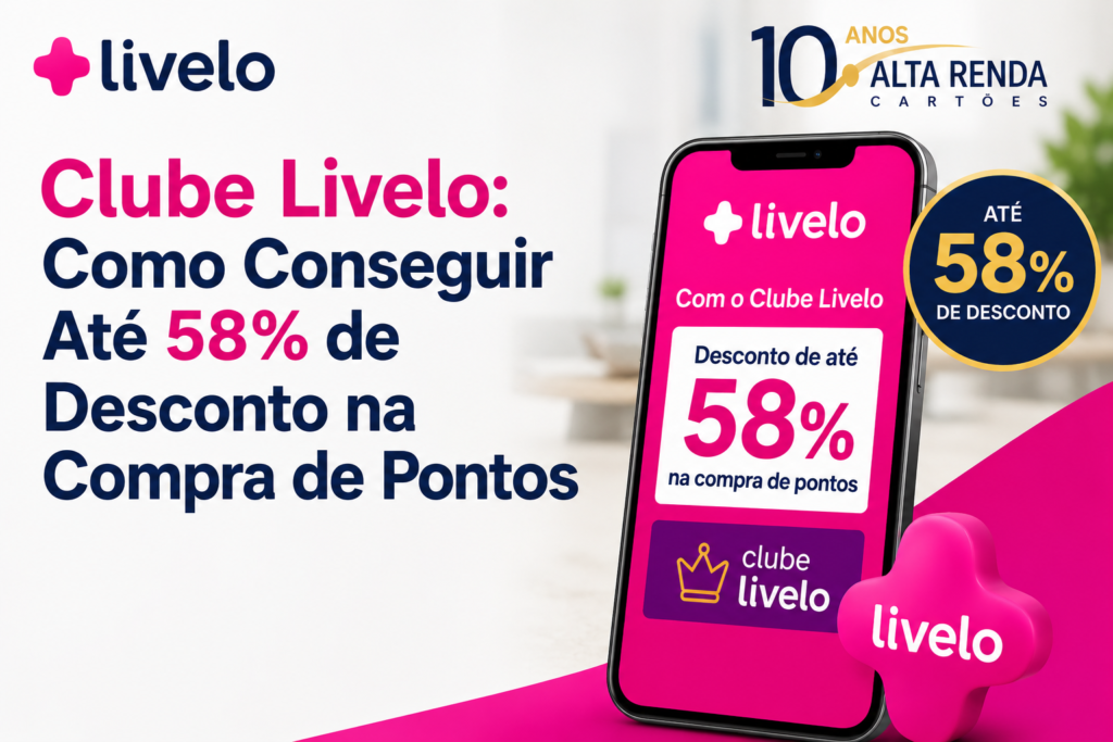 O Clube Livelo lançou uma campanha por tempo limitado com até 58% de desconto na compra de pontos, válida de 1 a 14 de setembro. O percentual varia de acordo com o tempo de assinatura no clube, e cada faixa tem o seu próprio cupom para aplicar no checkout.

É possível comprar até 500 mil pontos no acumulado da campanha, e os pontos comprados não expiram enquanto a assinatura do clube estiver ativa. A oferta vale apenas para a opção 'Compra de Pontos para você' e deve ser realizada pelo site ou aplicativo oficiais da Livelo.