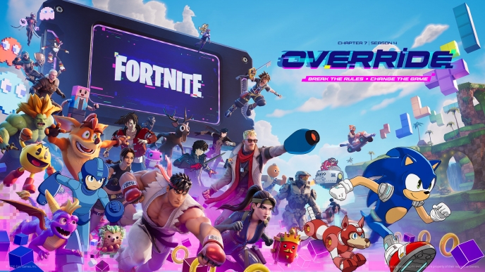 A Temporada 4 do Capítulo 7 de Fortnite, Override, chegou trazendo um verdadeiro presente para quem ama videogames. Sonic lidera o Passe de Batalha ao lado de Sora, de Kingdom Hearts, e do Coringa, de Persona 5, com a clássica Green Hill Zone como nova área da ilha.

Os jogadores também vão poder usar as Sonic Power Sneakers, empunhar a Kingdom Key e encontrar armas diretamente de Cyberpunk: Edgerunners. Com mais visuais de Persona 5 a caminho, esta temporada promete ser uma grande celebração da cultura gamer. Entre agora antes que a ilha mude novamente.