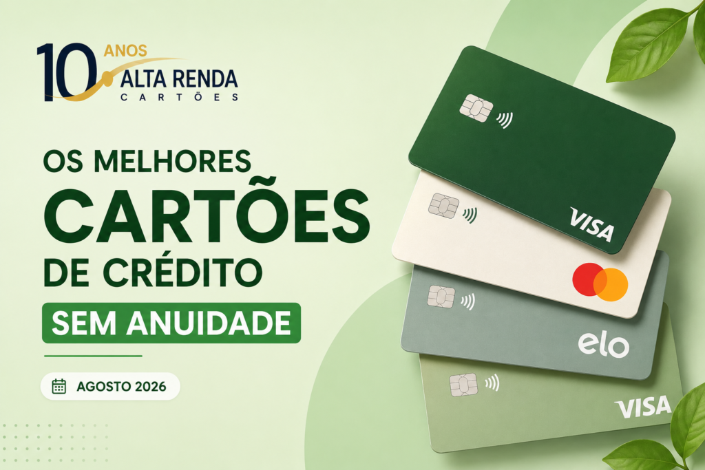 Confira o ranking definitivo dos melhores cartões de crédito sem anuidade de agosto de 2026. A lista compara as opções mais cobiçadas das bandeiras Visa Infinite e Mastercard Black, incluindo Nomad, Banco Inter, XP, Sofisa e muito mais, avaliando pontos, cashback e acesso a salas VIP.

Quem lidera é o Nomad Visa Infinite Explorer, com anuidade zero para sempre, até 3 pontos por dólar, acesso ilimitado à Nomad Lounge e 4 acessos DragonPass por ano. Para quem prefere dinheiro de volta, o RecargaPay Titan Black garante 2% fixo em todas as compras, enquanto o Sofisa oferece até 8% em restaurantes.

Quer começar com o pé direito? Abra sua conta Nomad com o código TWUSX2GB7T e aproveite o primeiro colocado do ranking. Tem opção para todos os perfis: salas VIP, cashback ou facilidade de aprovação.