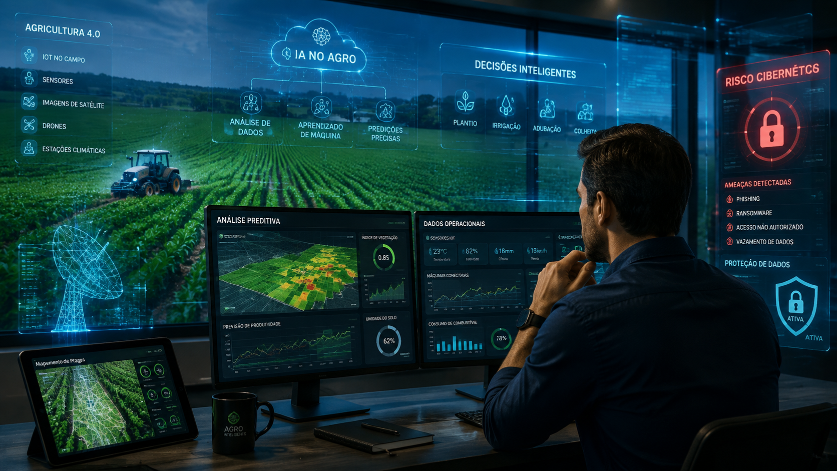 A inteligência artificial está avançando no agronegócio com a promessa de colheitas mais inteligentes, menos desperdício e mais lucro. Mas o campo ainda esbarra em um problema básico: dados dispersos em planilhas, cadernos e sistemas que não conversam entre si.

A pressão é enorme. O setor enfrenta cerca de 3.200 ataques cibernéticos por mês e já conta com mais de 2.000 agtechs conectadas. Sem governança de dados, interoperabilidade e segurança de verdade, a IA pode virar um passivo gigante em vez de uma revolução.