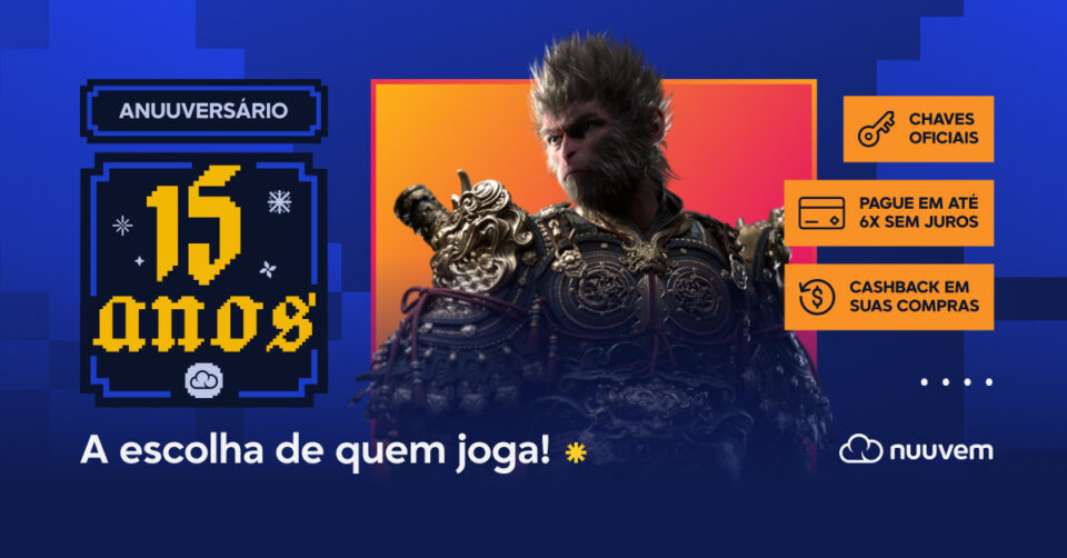 A Nuuvem, maior loja de jogos digitais da América Latina, está completando 15 anos e virou o jogo: a festa não é sobre a empresa, e sim sobre quem jogou junto. A campanha Anuuversário traz o Nuuvem Classics, uma linha do tempo com o jogo mais vendido de cada ano da loja, com todos os 15 títulos em oferta ao mesmo tempo.

Além dos clássicos, tem Flash Sale, Nuuvem Hits e pacotes Selects do Bronze ao Hyper. Quem entrar no início pode usar o cupom COMEMORENUU para 15% de desconto em jogos selecionados para PC, enquanto o ANUUVERSARIO garante 10% durante a campanha. Em um mercado de games marcado por demissões e decisões focadas apenas no lucro, ver uma plataforma usar o aniversário para recompensar a comunidade é um respiro.