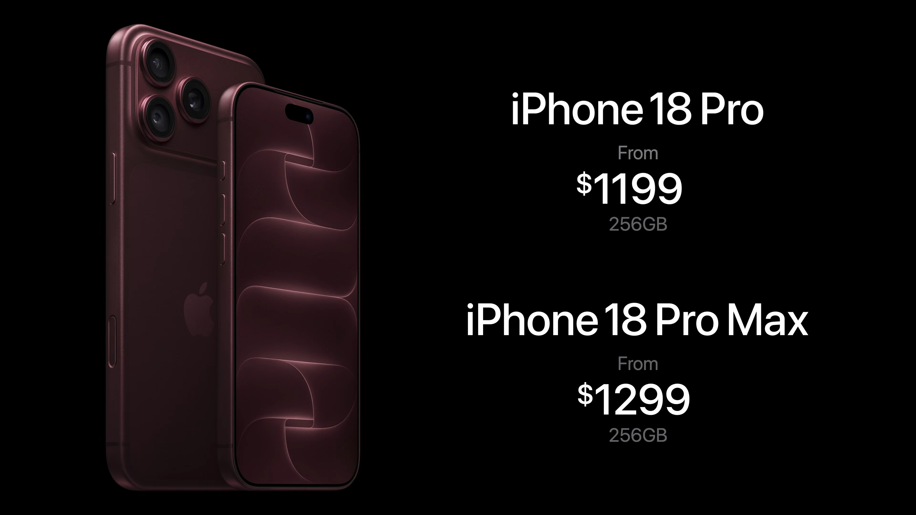 A Apple acaba de revelar o iPhone 18 Pro e o iPhone 18 Pro Max, e o novíssimo chip A20 rouba a cena. A empresa promete a melhor câmera já colocada em um iPhone, além da bateria de maior duração na história da linha.

Os dois modelos chegam em 18 de setembro, com o iPhone 18 Pro partindo de US$ 1.199 e o Pro Max de US$ 1.299. Um ousado acabamento em vinho também estreia na paleta de cores pela primeira vez.

É um salto e tanto para a linha de topo da Apple, e a pré-venda é o momento certo para garantir o seu upgrade.