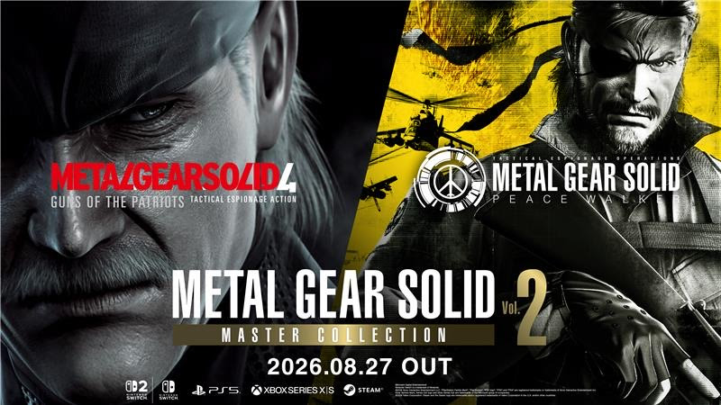 A Konami acaba de lançar o Metal Gear Solid Master Collection Vol. 2, trazendo de volta as lendas Solid Snake e Big Boss para Nintendo Switch 2, Nintendo Switch, PS5, Xbox Series X|S e PC via Steam. O grande destaque é Metal Gear Solid 4: Guns of the Patriots, enfim disponível pela primeira vez em plataformas modernas.

A coleção também inclui Metal Gear Solid: Peace Walker na versão HD e o clássico spin-off Metal Gear: Ghost Babel como conteúdo bônus. Ainda acompanham livros de roteiro, Master Books, o banco de dados de MGS4 e uma trilha sonora digital.

Imperdível para fãs de ação furtiva e uma chance perfeita de vivenciar a saga completa nos consoles atuais.
