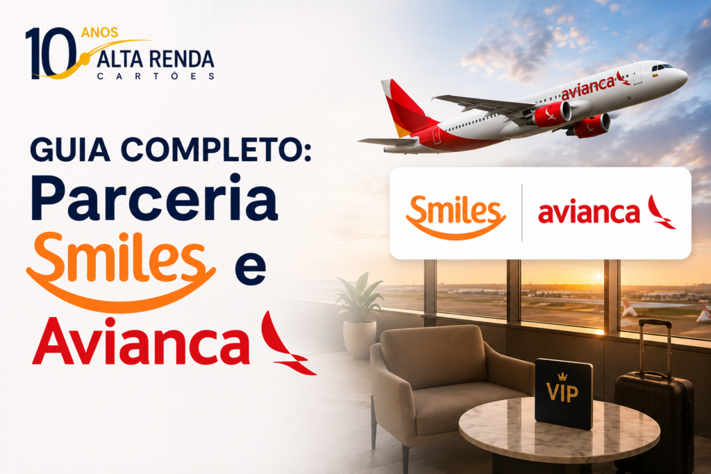 Se você voa com a Avianca e acumula Smiles, este é o guia que você precisa. Entenda exatamente como acumular milhas resgatáveis e qualificáveis em rotas intercontinentais e domésticas, incluindo bônus para clientes Ouro, Diamante e Magno.

A parceria também destrava benefícios premium: check-in prioritário, bagagem despachada extra, marcação gratuita de assentos e acesso às salas VIP da Avianca em Bogotá, El Salvador, Miami e muito mais. Aproveite cada voo com este guia completo.