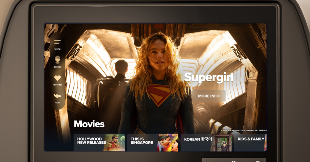 A Singapore Airlines está redefinindo o entretenimento a bordo com o KrisWorld de última geração, que traz telas 4K e OLED impressionantes, uma interface redesenhada e mais de 2.500 opções de entretenimento, incluindo conteúdo da Apple TV, HBO Max e Paramount+. A companhia também está implementando a conectividade de alta velocidade Starlink, garantindo que os passageiros permaneçam conectados da decolagem ao pouso.

O novo KrisWorld estreará em 41 aeronaves Airbus A350-900 modernizadas a partir de 2027, e nos futuros Boeing 777-9. Os passageiros poderão desfrutar de atalhos personalizados, um mini-player para multitarefa e um planejador de bem-estar com conteúdo de sono e meditação. Com Wi-Fi gratuito e ilimitado para passageiros das cabines premium e membros do PPS Club, a experiência de voo se tornará mais imersiva e conectada do que nunca.