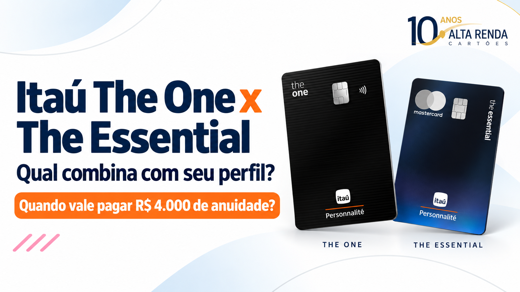 O Itaú colocou dois Mastercard Black premium frente a frente, e os números chamam atenção. O The Essential começa em R$ 960 por ano e libera benefícios conforme o seu nível no Minhas Vantagens, enquanto o The One salta direto para R$ 4.000 anuais com acesso ilimitado ao LoungeKey para titular e adicionais.

O detalhe que muda tudo está nas letras miúdas. O The One promete 3 pontos por dólar e entradas ilimitadas em salas VIP, além de 12 acessos anuais para acompanhantes. Já o The Essential limita as visitas e amarra quase tudo a metas de gasto e ao seu relacionamento com o banco. Se a meta não for batida, a pontuação cai para o piso da tabela.

Quem ganha? Quem viaja muito e consegue isentar a anuidade tende a se dar melhor com o The One. Para o resto, o The Essential entrega benefícios de viagem fortes sem o preço salgado. Leia as condições com calma antes de decidir, porque esse mercado de cartões foi desenhado para premiar primeiro o banco.