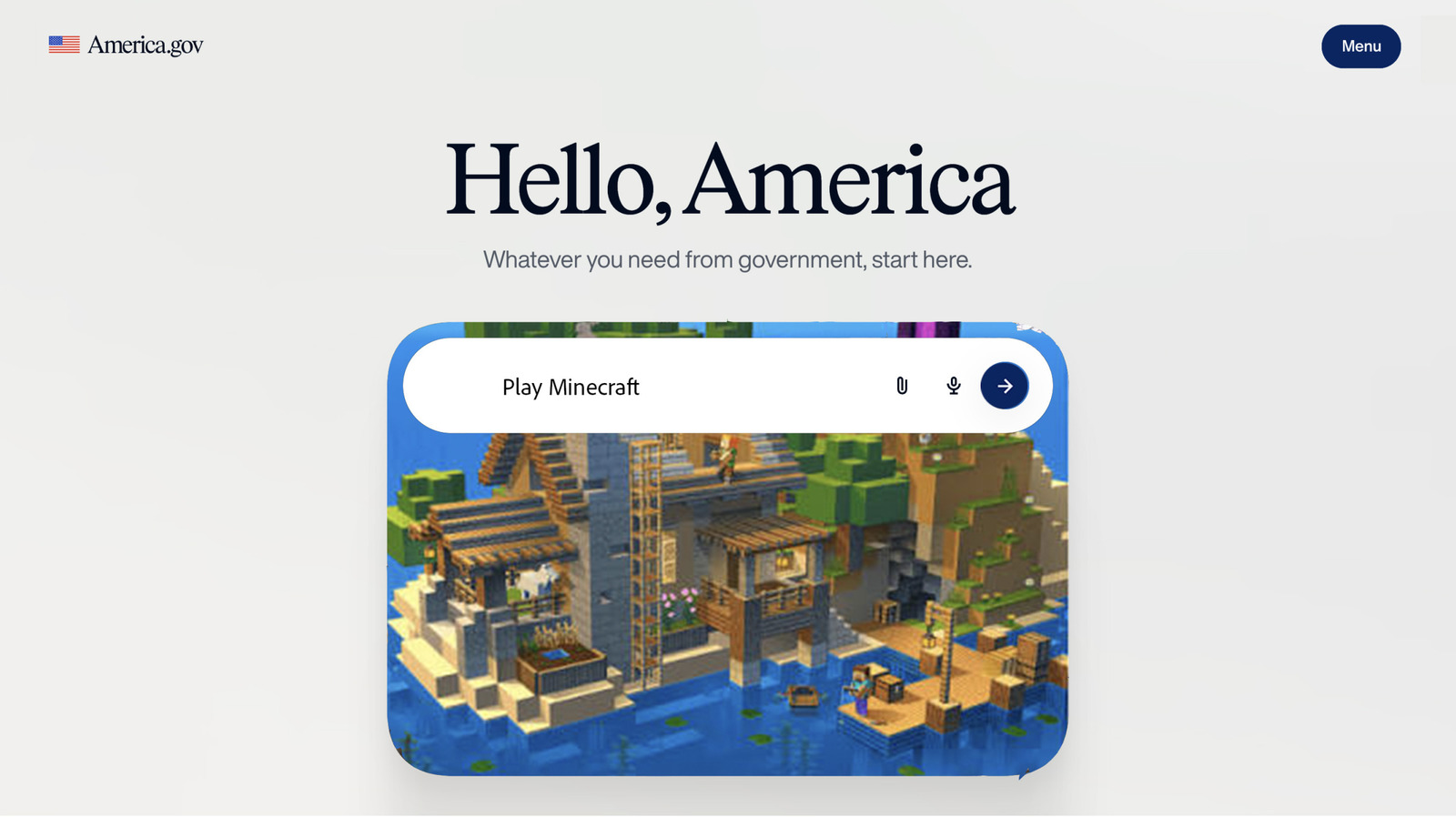 O novo chatbot de IA do governo dos EUA foi pego fazendo algo espetacularmente estranho: quando você digita 'Play Minecraft', ele cospe um remix burocrático do famoso Poema do Fim do jogo. Em vez de filosofia cósmica, surgem linhas sobre repúblicas, contribuintes e CEPs. E depois ele nega completamente ter escrito o poema, mesmo quando confrontado com um PDF da conversa.

Esse é o mesmo AI que deveria fornecer informações confiáveis aos americanos. Em vez disso, ele alucina, plagia e se esquiva de perguntas sobre leis de casamento infantil. Do lado positivo, ele tem uma barra de pesquisa que vira cachorro-quente e um modo anos 1980 se você souber o código Konami. Mas para uma ferramenta destinada a servir o público, esse nível de falha é tão hilário quanto preocupante.