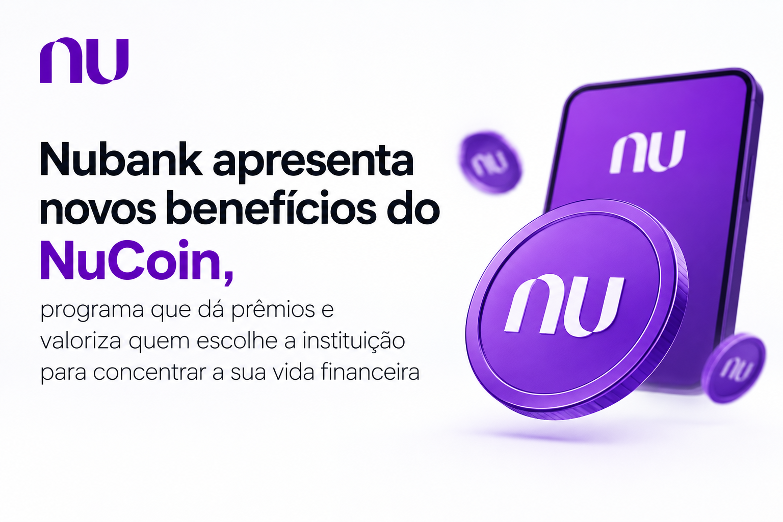 O Nubank apresentou a nova fase do NuCoin, seu programa gratuito de benefícios que reconhece a relação dos clientes com o banco e transforma bons hábitos financeiros em prêmios. A cada R$ 100 em compras no cartão de crédito, clientes elegíveis acumulam números da sorte para sorteios semanais, mensais e trimestrais, começando com um prêmio de R$ 500 mil em 30 de setembro, realizado pela Loteria Federal.

O programa tem cinco níveis. Quanto mais o cliente usa o Nubank e paga suas contas em dia, mais pontos ganha e mais benefícios desbloqueia. No nível 4, por exemplo, há uma Caixinha Turbo com 115% do CDI; no nível 5, entram ingressos para eventos no Nubank Parque e experiências exclusivas. Quizzes, jogos e ofertas de parceiras como Spotify, Shopee, Uber e O Boticário também fazem parte.

O NuCoin está sendo liberado gradualmente na área de benefícios do aplicativo. A proposta vai além de premiar apenas quem gasta muito, valorizando a fidelidade e a saúde financeira com recompensas recorrentes e acesso a vantagens.