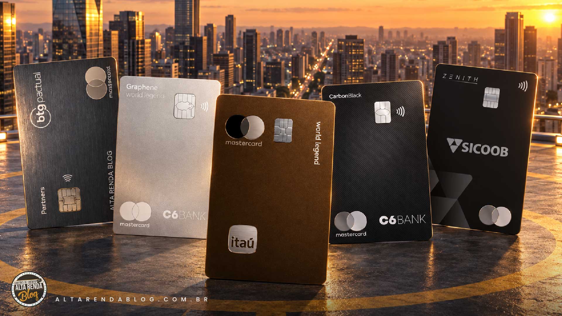 O mercado de cartões premium do Brasil esquentou de vez. O ranking atualizado da reta final de 2026 coloca o C6 Bank Graphene World Legend no topo, com até 8 pontos por dólar gasto no exterior e acesso ilimitado a salas VIP para titular, adicionais e convidados.

Os bancos tradicionais estão reagindo em peso. O Itaú Private World Legend aposta em alta pontuação internacional e benefícios urbanos, enquanto o BTG Pactual Partners entrega acesso a terminal privativo e até trecho de helicóptero. Para quem quer fugir das taxas em viagens, o Sicoob Zenith Mastercard Black se destaca com spread zero em compras internacionais.

Com cartões de metal, salas VIP ilimitadas e transferência de pontos para programas de milhas, a escolha do cartão certo nunca foi tão estratégica. A nova onda World Legend está redesenhando o jogo no Brasil.