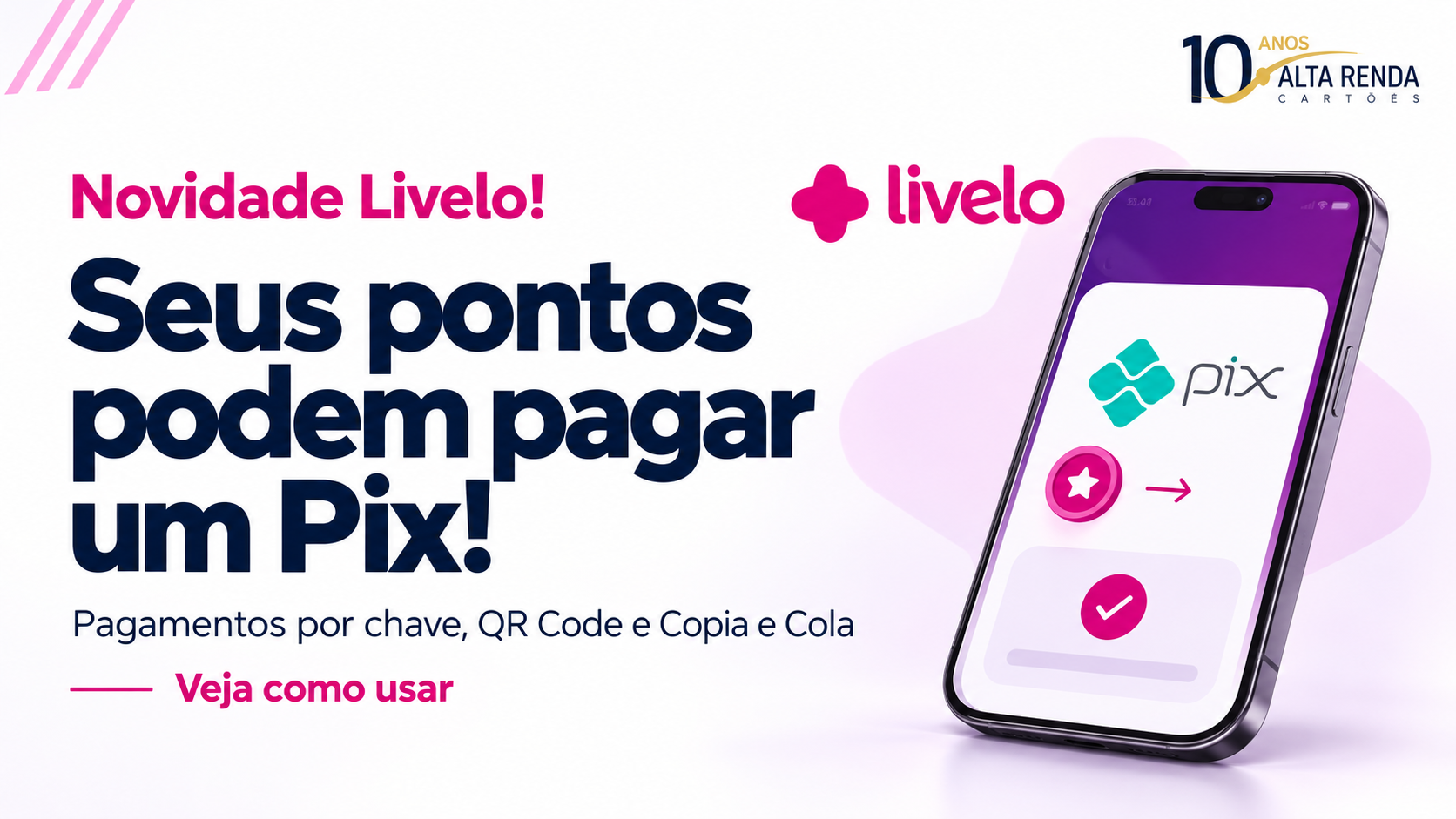 A Livelo acabou de transformar pontos em poder de compra imediato. Pela Carteira do aplicativo, o participante agora consegue pagar um Pix com o saldo acumulado, seja por chave, leitura de QR Code ou código Copia e Cola. O valor mínimo é de R$ 1, com até 5 pagamentos por dia e teto de R$ 1.500 por operação nas duas faixas de horário informadas pelo programa.

Para quem tem pontos parados e nenhuma emissão de passagem no radar, a novidade é uma saída prática e mostra como a infraestrutura de pagamentos brasileira segue derrubando a fronteira entre recompensa e dinheiro do dia a dia. O ponto de atenção é a conta: a conversão só aparece na hora da operação, então vale comparar o que esses mesmos pontos renderiam em uma passagem antes de confirmar.

É inovação financeira chegando direto na mão do consumidor, de forma instantânea e conectada ao jeito como o dinheiro já circula no Brasil. Só confira os números na tela, porque o valor dos seus pontos é definido pelo app, não por você.