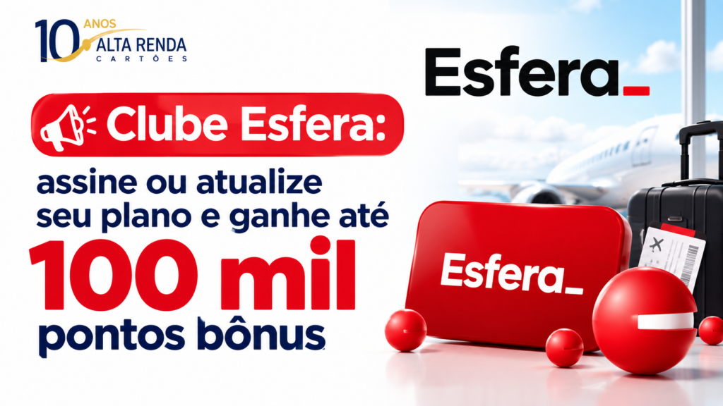 Entre 14 e 20 de setembro de 2026, o Clube Esfera abre uma das campanhas mais agressivas do ano. Quem assinar o clube ou fizer um upgrade imediato para um plano superior pode levar até 100 mil pontos bônus, e a oferta mais forte está no Clube Exclusive.

O Exclusive joga 8.333 pontos extras na conta todos os meses ao longo de 12 parcelas, um reforço de até 500% sobre a pontuação comum. Os planos começam em R$ 43,90 no Clube Pro e chegam a R$ 799,90 no Exclusive, com pontos que não expiram e descontos na compra de pontos adicionais.

O detalhe que muda tudo: o bônus cai mês a mês durante um ano inteiro, então é preciso manter a assinatura ativa pelos 12 meses para receber todas as parcelas. Podem participar quem nunca assinou, ex-assinantes há mais de 12 meses sem plano ativo e assinantes atuais que fizerem upgrade imediato. Upgrades agendados ficam de fora e a promoção termina em 20 de setembro.