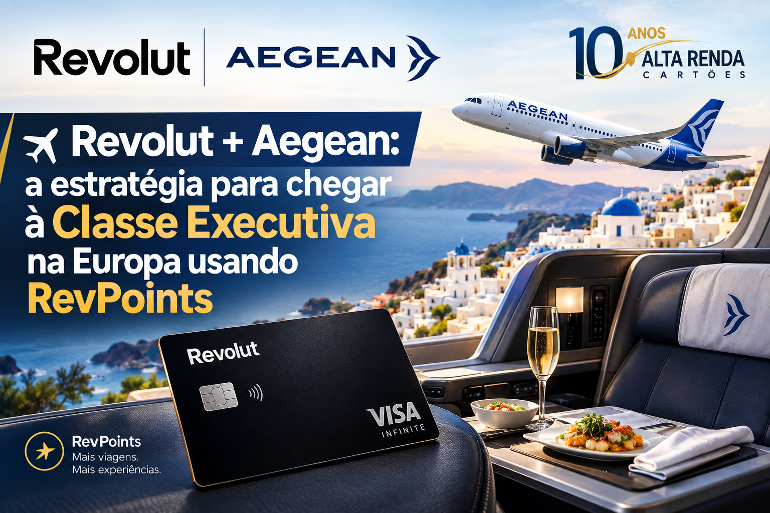Usuarios do Revolut ganharam um caminho interessante para transformar RevPoints em milhas Aegean: a transferencia direta na proporcao 1:1. Isso abre uma rota diferente para emissoes na Star Alliance, inclusive em classe executiva pela Europa, sem depender apenas das campanhas tradicionais de bonus.

O estudo usa um exemplo pratico: uma emissao em classe executiva de Sao Paulo (Guarulhos) para Zurique pode ser pesquisada a partir de cerca de 50.500 milhas Aegean. Entre os pontos acumulados no cartao Revolut Ultra e a possibilidade de comprar apenas o saldo que falta, o viajante pode mirar o trecho por aproximadamente R$ 3.434 em pontos, antes de taxas e impostos. A regra de ouro e localizar o voo e a disponibilidade primeiro para depois comprar e transferir os pontos.