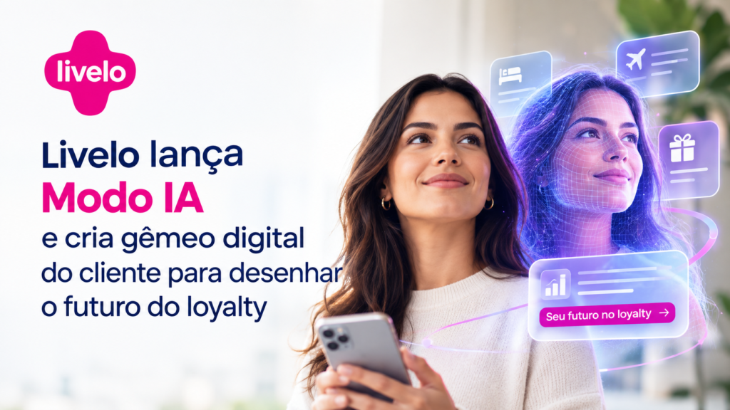 A Livelo, maior ecossistema de fidelização do Brasil, acaba de apresentar o Modo IA, uma tecnologia revolucionária que cria um gêmeo digital personalizado para cada cliente. Esse companheiro inteligente antecipa desejos, toma decisões e realiza transações em tempo real, transformando a rotina diária em conquistas extraordinárias.

Com o Modo IA, você interage por voz ou texto, define o nível de autonomia e deixa seu gêmeo digital cuidar de tudo, desde transferências de pontos para companhias aéreas e gift cards até doações. É uma experiência intuitiva que elimina a complexidade dos programas de fidelidade tradicionais. Dados mostram que 50% dos consumidores achavam o acúmulo de pontos desproporcionalmente trabalhoso, e 52% se sentiam distantes pela complexidade de navegação — o Modo IA resolve ambos.

Nos próximos meses, o Modo IA se expandirá para soluções financeiras, compra de passagens e hotéis, assinatura do Clube Livelo e aceleração de acúmulo de pontos. A taxa de adoção de IA de 90% entre os colaboradores e o reconhecimento do Google Gemini Enterprise reforçam o compromisso da Livelo com a inovação. O futuro da fidelidade chegou, e é movido por IA.