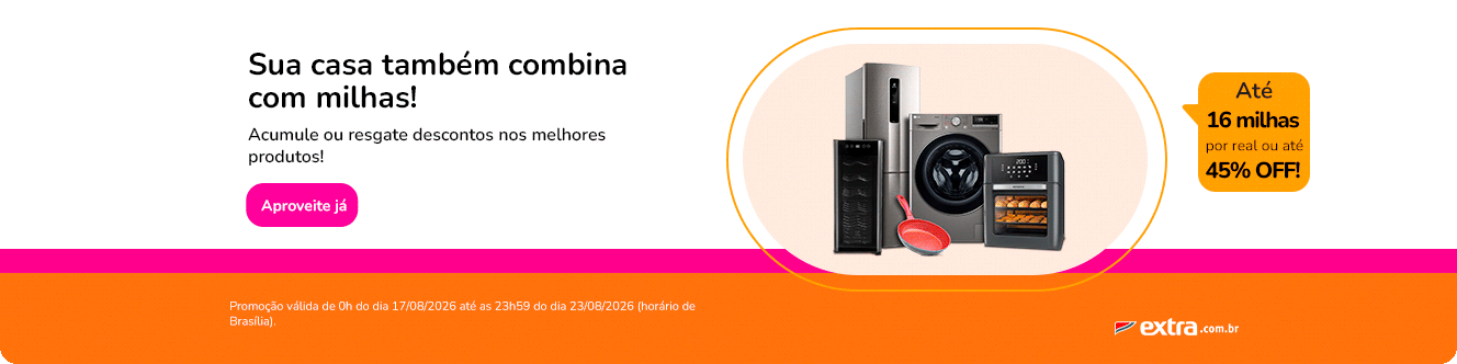 A Smiles está com uma oferta imperdível até domingo: até 16 milhas por real gasto em produtos Polishop no Shopping Smiles. O destaque é a Airfryer + Forno Ichef Ovenfryer Max 26L, que pode render cerca de 27.388 milhas para assinantes, dependendo do plano.

Esse saldo é suficiente para resgatar um trecho entre São Paulo (GRU) e Recife (REC) por 23.900 milhas e taxas. Quer garantir a passagem antes de as milhas caírem? Use o Viaje Fácil e assegure a reserva com a compra ainda pendente.