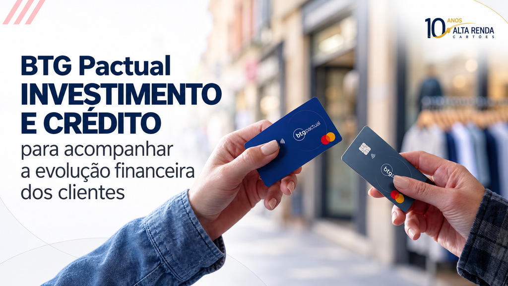 O BTG Pactual, maior banco de investimentos da América Latina, está derrubando a barreira entre investir e gastar. Agora, clientes podem usar o saldo investido como referência para definir o limite do cartão de crédito. A partir de apenas R$ 3 mil aplicados em produtos selecionados, é possível solicitar os cartões Gold ou Platinum, e com R$ 5 mil, o exclusivo cartão Black. E o melhor: o dinheiro continua rendendo enquanto você aproveita os benefícios do cartão.

Essa abordagem inovadora permite que os clientes construam patrimônio e acessem crédito ao mesmo tempo, sem precisar escolher entre um ou outro. Os cartões oferecem vantagens competitivas como IOF zero em compras internacionais elegíveis, acúmulo de pontos ou cashback, e benefícios adicionais personalizados. Seja para quem está começando a jornada financeira ou para quem busca otimizar a carteira, o BTG Pactual integra investimentos, crédito e serviços bancários de forma inteligente.