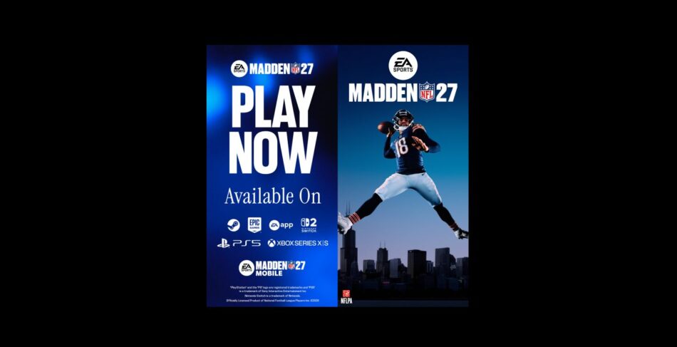 A EA SPORTS lançou oficialmente Madden NFL 27 para PS5, Xbox Series X|S, Nintendo Switch 2, PC, celulares e Apple Arcade. A nova Persona Engine transforma o modo Franchise em uma liga viva e reativa, onde a personalidade dos jogadores muda negociações, evolução e drama.

Clima dinâmico, duelos reconstruídos de WR/DB, o Tush Push e carreiras mais profundas no Superstar com o G.O.A.T. Career Journey deixam cada lance mais realista. É um Madden feito para surpreender.