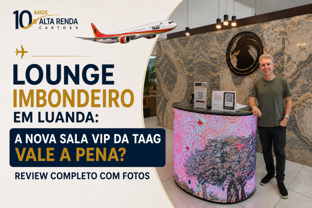 A TAAG inaugurou o novo Lounge Imbondeiro na ala internacional do Aeroporto de Luanda, e o espaço já chega elevando o padrão das salas VIP em Angola. Inspirado no imbondeiro, o lounge tem capacidade para cerca de 100 pessoas e une conforto moderno à identidade cultural africana.

O buffet impressiona com pães frescos, saladas, frutas e pratos quentes, além de máquinas de espresso profissionais, chopp gelado e boa seleção de bebidas. Por outro lado, quem enfrenta conexões longas vai sentir falta de duchas para banho, e os tapetes soltos representam um risco real de tropeço.

O acesso, por enquanto, é exclusivo para passageiros da Classe Executiva e Primeira Classe da TAAG, e programas como Priority Pass, LoungeKey e DragonPass ainda não são aceitos.