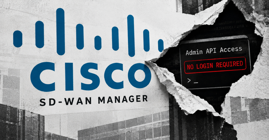 Atacantes estão explorando ativamente a CVE-2026-76504, um bypass crítico de autenticação no Cisco Catalyst SD-WAN Manager que soma impressionantes 9,8 de 10. Não é preciso nenhuma credencial: basta uma única requisição HTTP forjada para usar a API de gerenciamento como o usuário admin e assumir o controle total do plano de rede.

A falha fica no tratamento das sessões de login, onde o Manager processa a codificação de URI de forma errada e deixa uma requisição manipulada escapar de uma regra de autenticação que deveria proteger um único endpoint. O time de resposta a incidentes da Cisco confirmou exploração ativa em setembro de 2026, e não existe contorno: só o patch resolve.

Se o seu SD-WAN Manager está exposto na internet, aja agora. Restrinja o acesso, mantenha a interface de administração atrás de firewall ou jump host e atualize para a versão corrigida da sua linha. Implantações on-premises sem correção são uma porta escancarada, e uma sessão de admin comprometida pode ser devastadora para toda a rede.

ProtonVPN