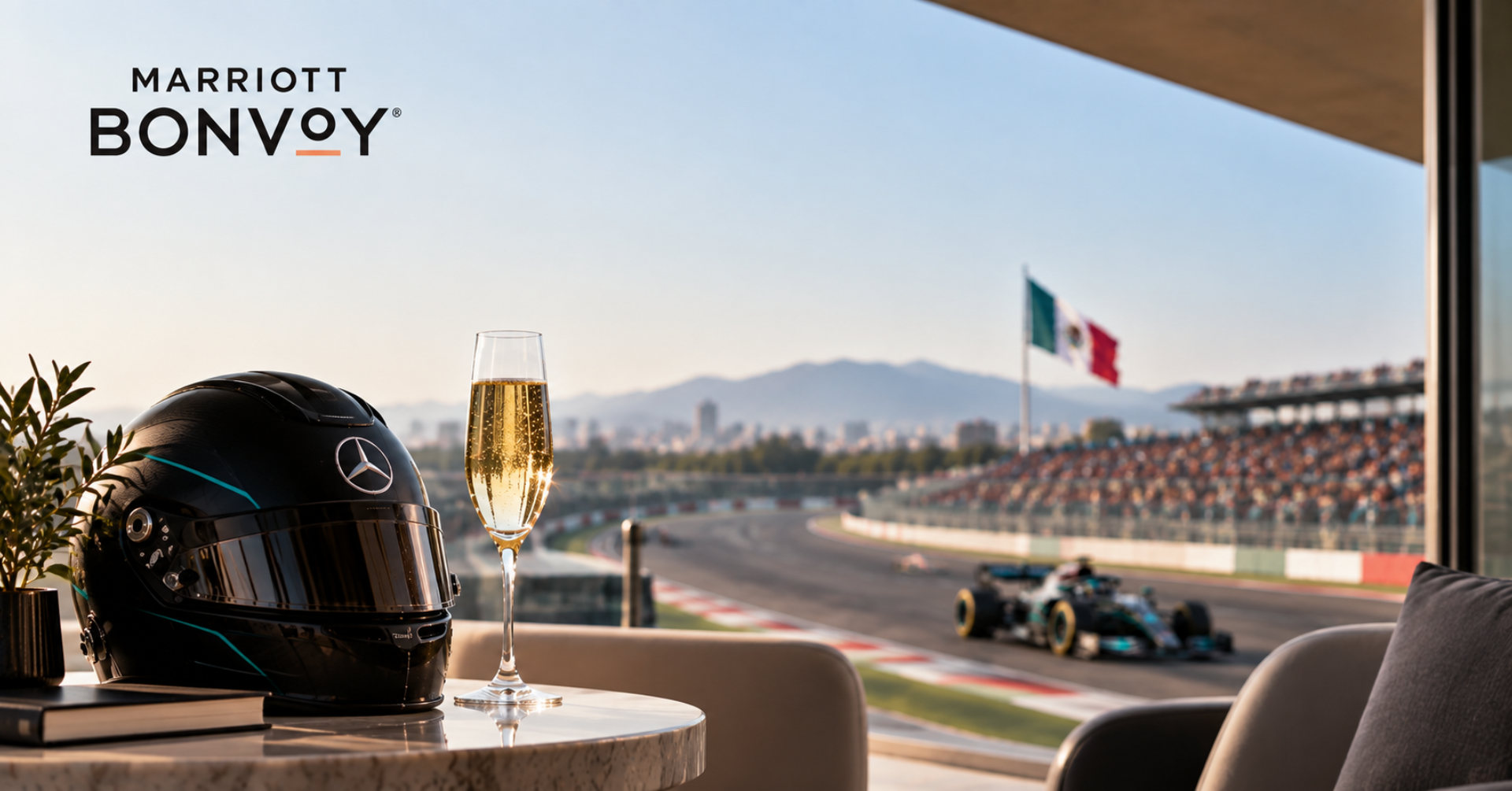 O Marriott Bonvoy abriu um leilão de uma experiência VIP de Fórmula 1 no Grande Prêmio da Cidade do México de 2026. Duas pessoas podem garantir acesso ao Silver Arrows Lounge, no Paddock Club, espaço da equipe Mercedes-AMG PETRONAS F1 Team, durante a classificação e a corrida.

O pacote inclui três noites no JW Marriott Hotel Mexico City Polanco, alimentação e bebidas, presentes exclusivos da Mercedes-AMG PETRONAS, oportunidade de conhecer integrantes da equipe e transporte de ida e volta entre o hotel e o circuito. Os lances começam em 50.000 pontos Marriott Bonvoy, e a oferta é exclusiva para portadores dos cartões Bradesco Horizon e Bradesco Marriott Bonvoy. Os voos não estão incluídos.

Marcada para 30 de outubro a 2 de novembro de 2026, é uma chance rara de viver o GP do México por dentro de uma das áreas mais exclusivas do paddock da F1.